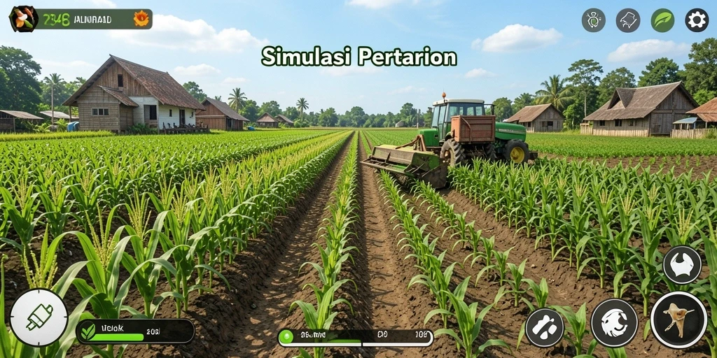 Tampilan menarik dari gameplay Farming 234E yang seru.