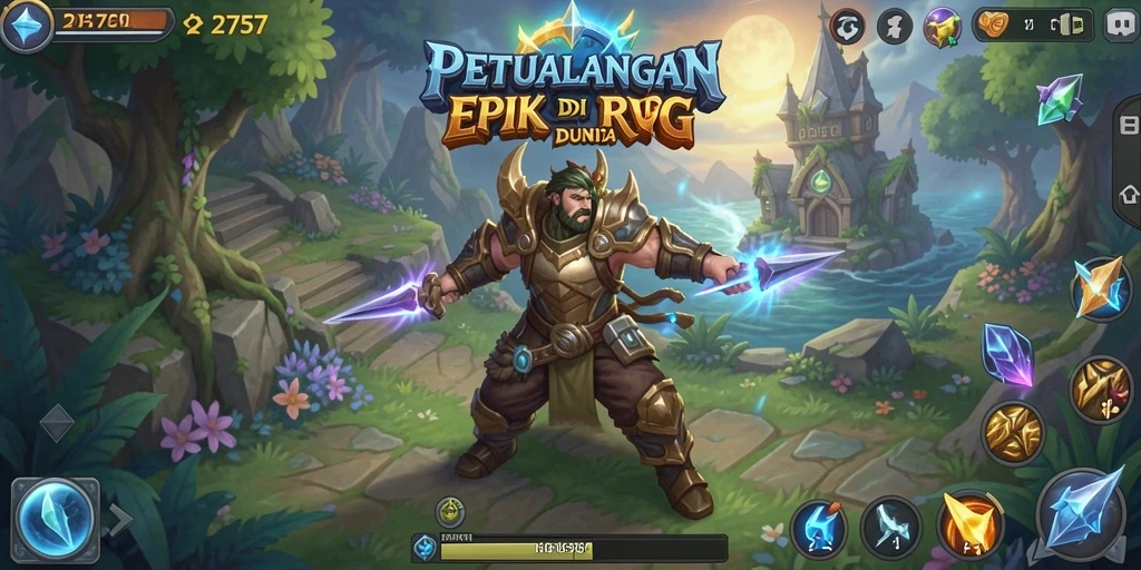 Screenshot menampilkan aksi seru dalam dunia RPG 2757.