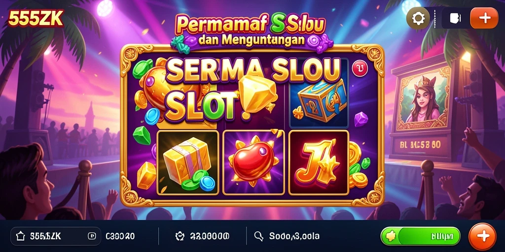 Tampilan gameplay menarik dari permainan Slot 555ZK.
