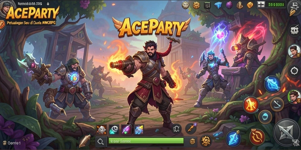 Screenshot yang menunjukkan serunya gameplay dalam Aceparty.