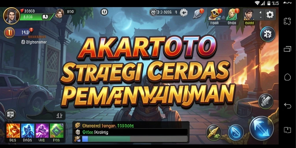Tampilan gameplay intens dari AKARTOTO yang menampilkan strategi pertempuran.