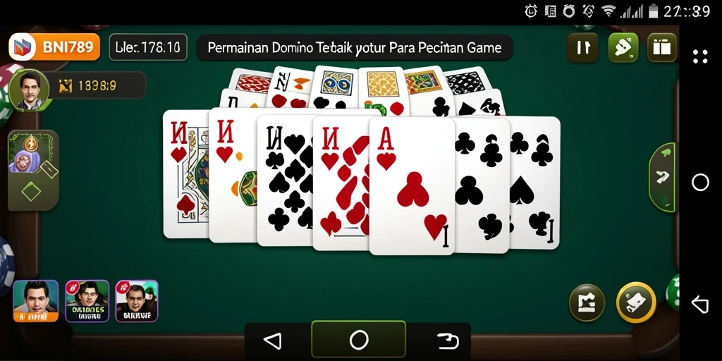 Screenshot gameplay BNI789 menampilkan suasana seru dalam permainan Domino.