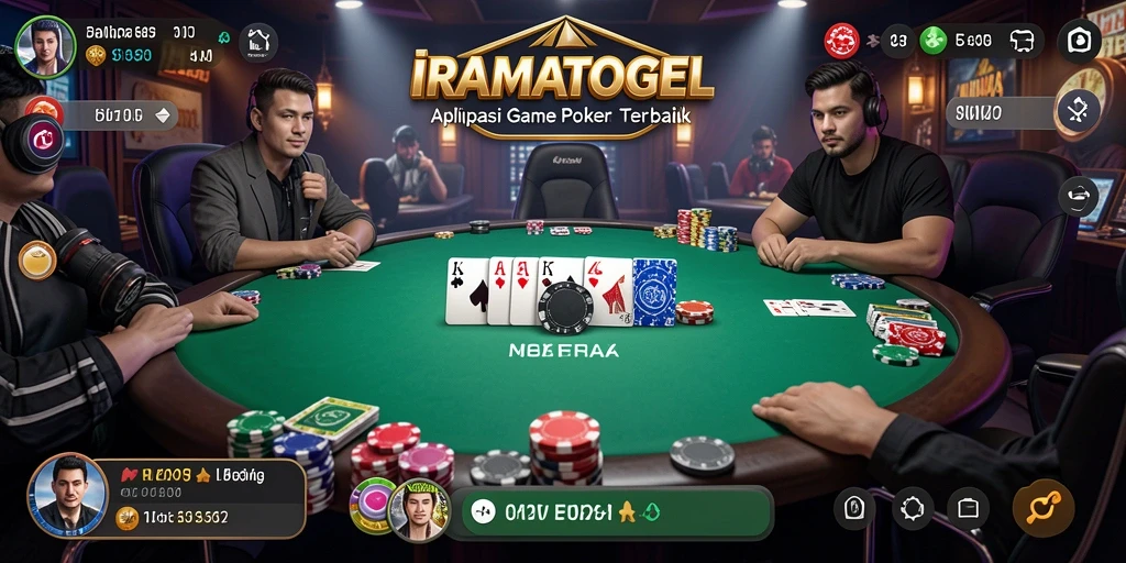 Tampilan gameplay poker yang seru di IRAMATOGEL.