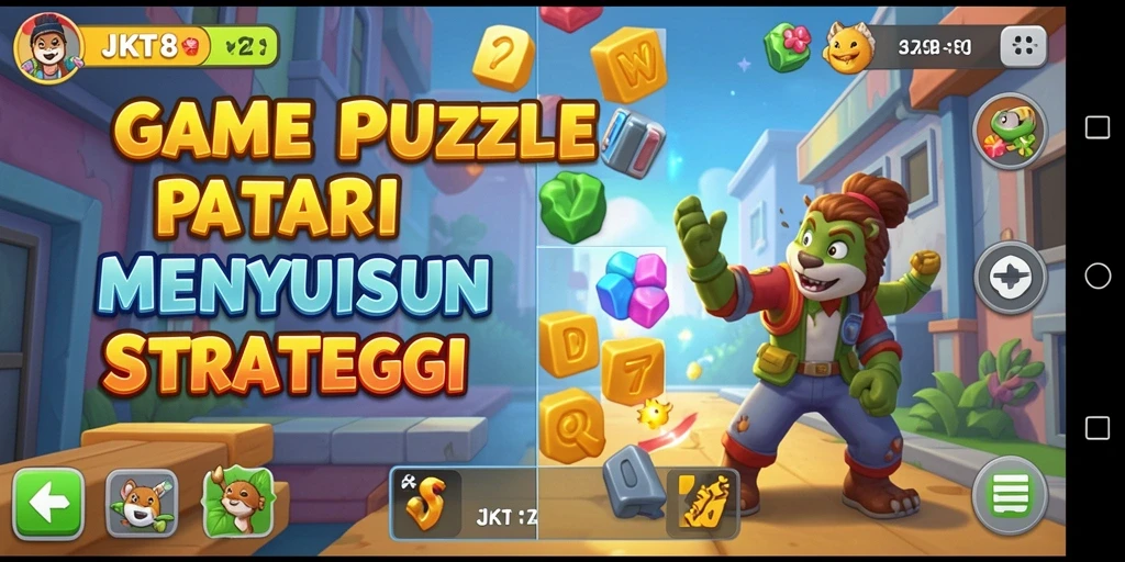 Screenshot gameplay JKT8 menampilkan tantangan puzzle yang menarik.