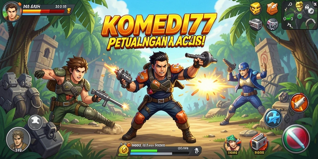 Tampilan gameplay KOMEDI77 yang penuh aksi dan seru.