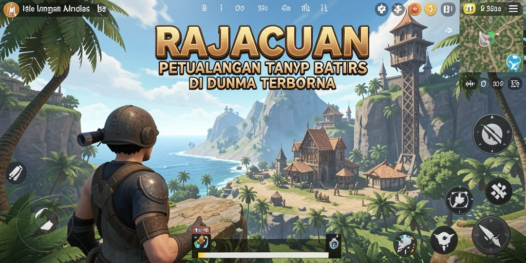 Tampilan gameplay menakjubkan dari RAJACUAN di dunia terbuka.