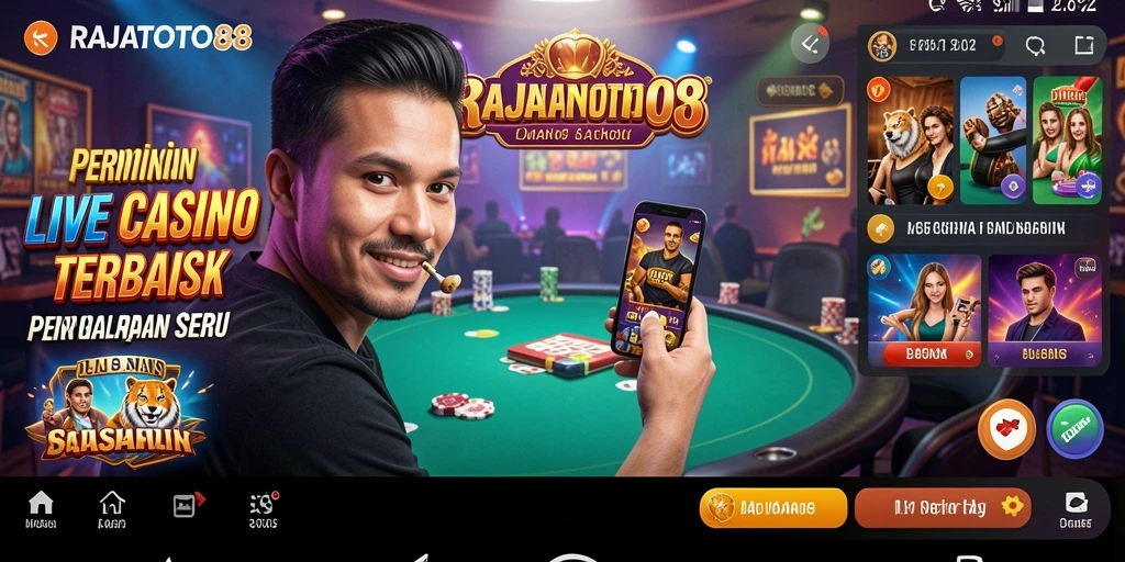 Tampilan menarik dari RAJATOTO88 yang menampilkan gameplay Live Casino yang mendebarkan.