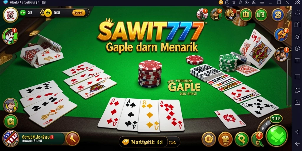 Tampilan gameplay seru dan menarik di SAWIT777 saat bermain Gaple.