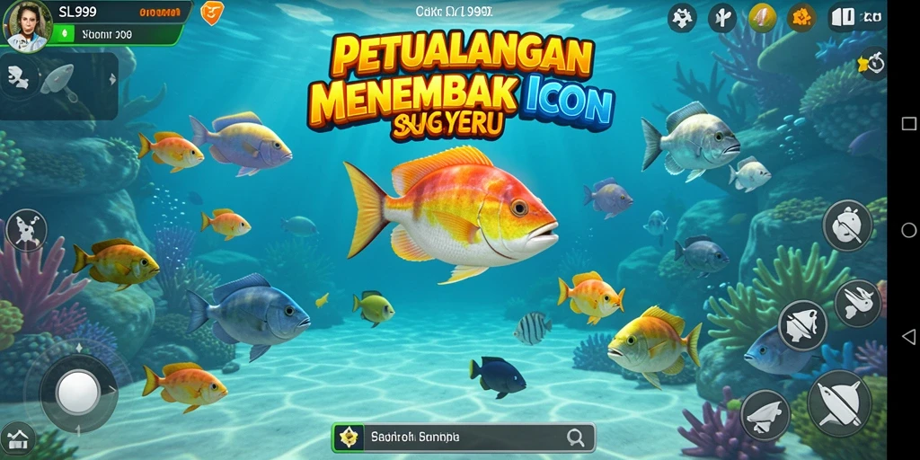 Gambaran gameplay SL999 yang penuh aksi menembak ikan.
