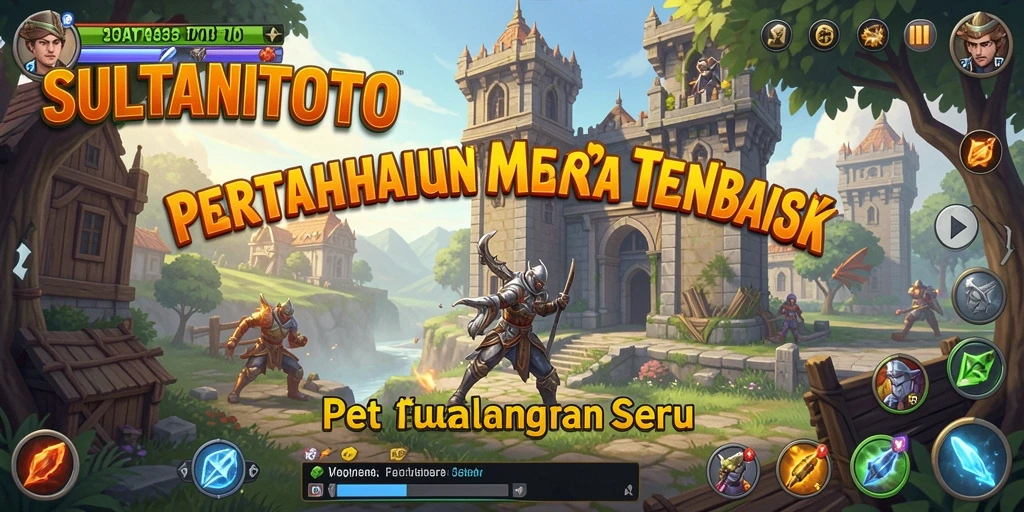 Tampilan menakjubkan dari gameplay Tower Defense di SULTANTOTO.