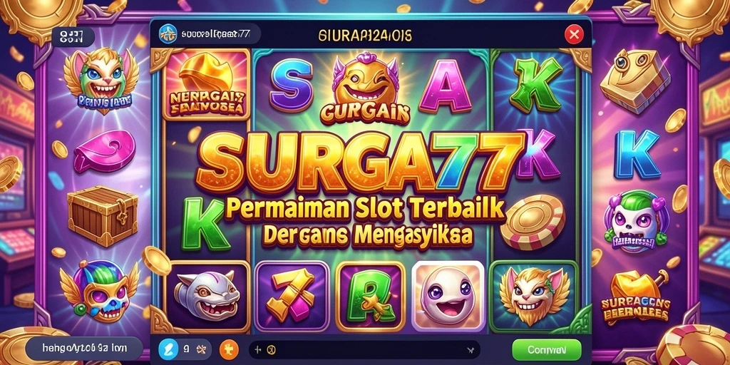Tampilan gameplay mendebarkan dari SURGA77 dengan tema slot yang bervariasi.
