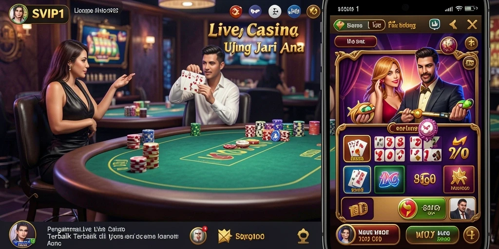 Tampilan gameplay Live Casino yang memukau dengan dealer profesional.