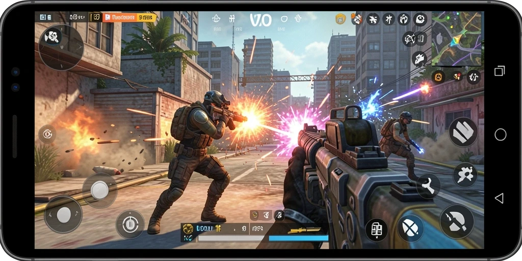 Gameplay menegangkan dalam pertarungan TPS T6.