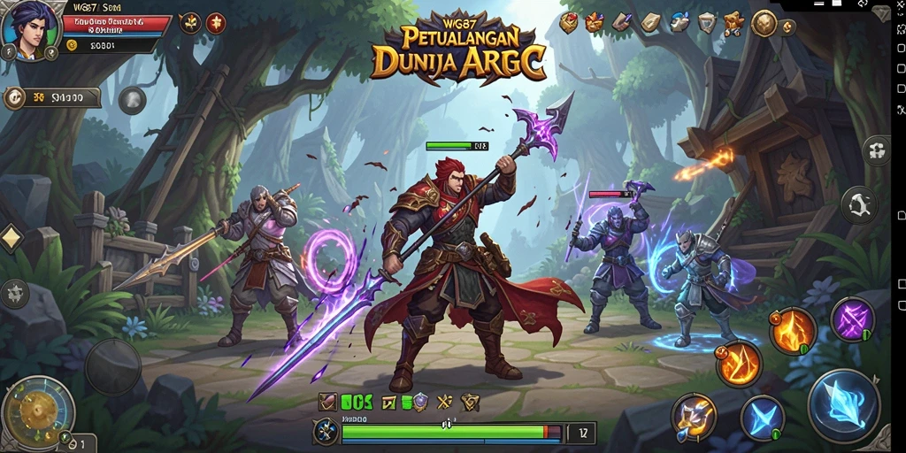 Screenshot utama WG87 menampilkan aksi pertarungan seru dalam dunia ARPG.