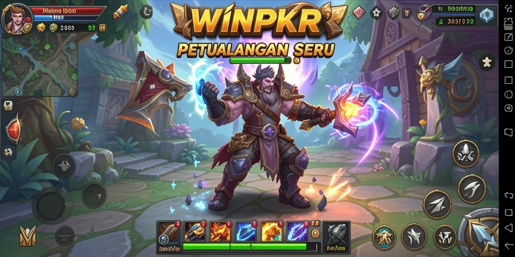Tangkapan layar gameplay WINPKR yang epik dan mendebarkan.